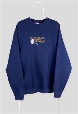 Vintage American Hersheypark Blue Sweatshirt Embroidered XL