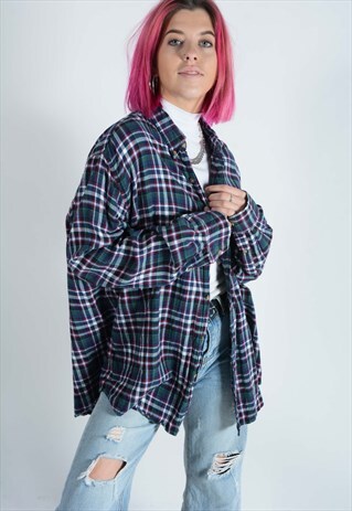 VINTAGE CHAPS CHECKED FLANNEL SHIRT