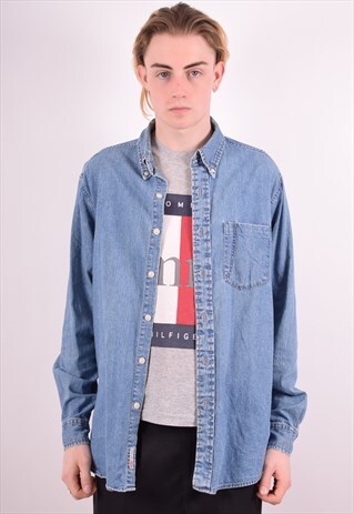 LEVI'S MENS VINTAGE DENIM SHIRT MEDIUM BLUE 90S