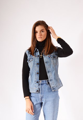 levi's sleeveless denim jacket