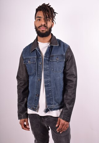 REPLAY MENS VINTAGE DENIM JACKET MEDIUM BLUE 90S