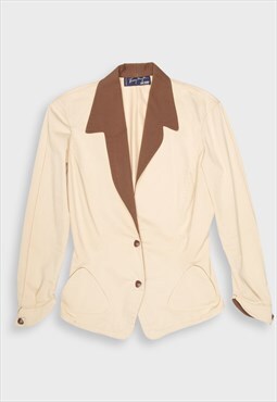'80s Vintage Mugler beige blazer