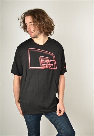 VINTAGE NIKE T-SHIRT BASKETBALL PRINT BLACK