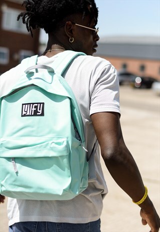 RETRO MINT GREEN BACKBACK WITH LOGO