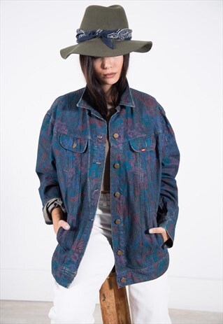 VINTAGE 80S EMBELLISHED LEE DENIM JACKET / S1450