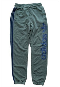 vintage mens Adidas originals green cuffed joggers