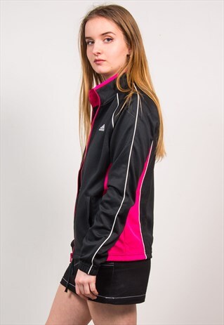 ADIDAS TRACKSUIT JACKET TOP BLACK