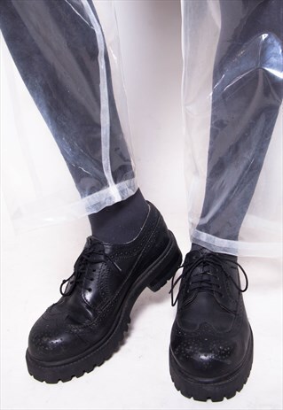 VINTAGE 90S BLACK BROGUES SHOES ID:9103