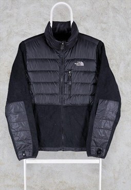 Black The North Face Fleece Jacket Denali 550 Puffer Hybrid