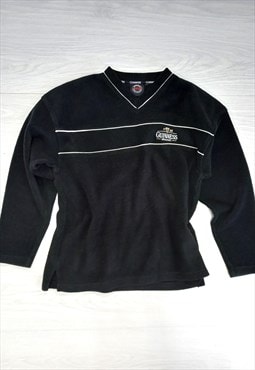 00's Guinness Fleece Top Black V-Neck