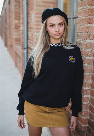 "KAOTIKO SOCIETY" BLACK/CHECK SWEATSHIRT