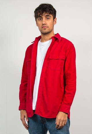 LL BEAN RED FLANNEL SHIRT
