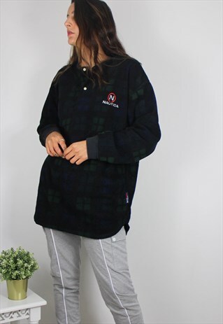 VINTAGE NAUTICA FLEECE JUMPER W LOGO FRONT & SIDE