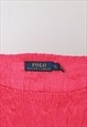 WOMEN'S VINTAGE POLO RALPH LAUREN PINK CABLE KNIT SWEATER
