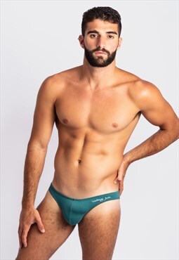 Micro Briefs Teal - men's low-rise bikini briefs