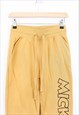 VINTAGE MICKEY MOUSE JOGGERS YELLOW WITH PRINTED LOGO 90S