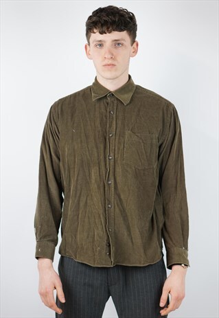 VINTAGE GREEN CORD SHIRT