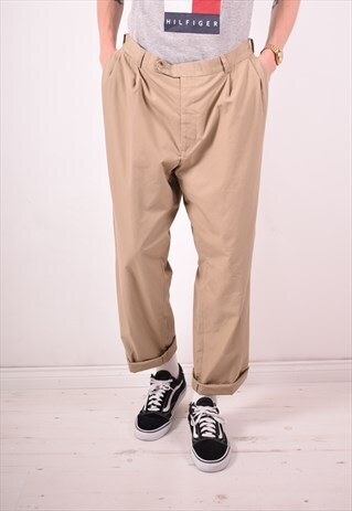 NAUTICA MENS VINTAGE TROUSERS W36 L30 BEIGE 90S