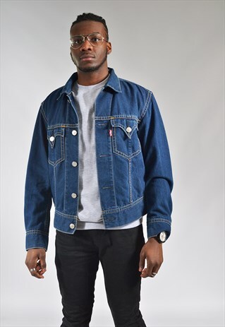 VINTAGE LEVI'S DARK BLUE TRUCKER DENIM JACKET