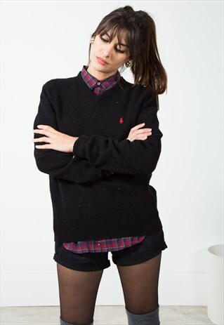 ON SALE VINTAGE 80S POLO RALPH LAUREN KNITWEAR JUMPER/ S0487