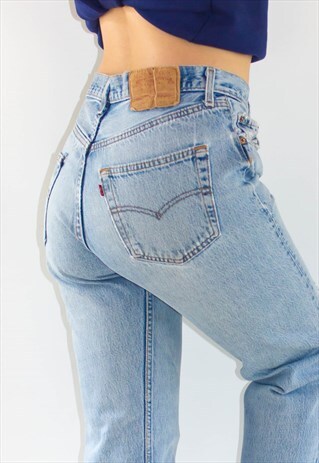 VINTAGE 80'S PERFECT FIT FRAYED HEM STONEWASH LEVI'S