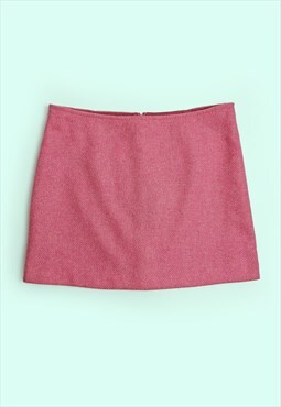 UNITED Colors of BENETTON Vintage 90's Y2K Wool Mini Skirt