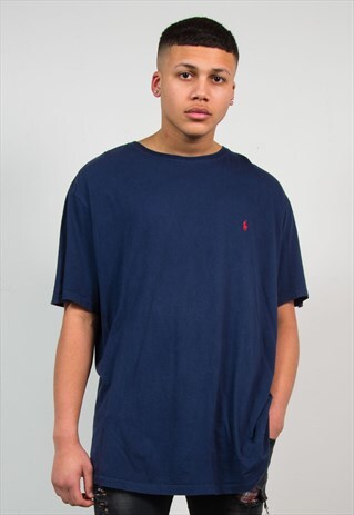 RALPH LAUREN NAVY BLUE T-SHIRT