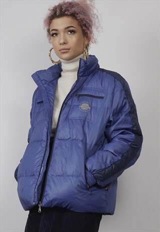 VINTAGE CHAMPION 90'S BLUE PUFFER JACKET