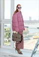 VINTAGE 90'S POOFY PADDED WINTER JACKET IN ROSE ASH PINK