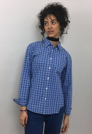 VINTAGE CHECK BLUE SHIRT