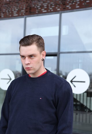 VINTAGE 90'S TOMMY HILFIGER NAVY BLUE SWEAT
