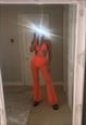 ORANGE MESH JUMPSUIT 