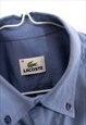 VINTAGE LACOSTE PLAIN SHIRT IN BLUE M