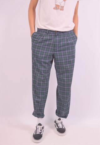 VINTAGE BARBOUR CHINO TROUSERS CHECK MULTI