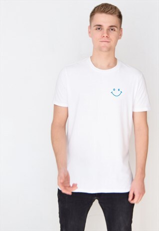 WHITE OK (BLUE) T-SHIRT