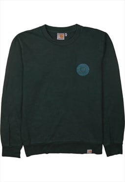 Vintage 90's Carhartt Sweatshirt Heavyweight Crew Neck Green