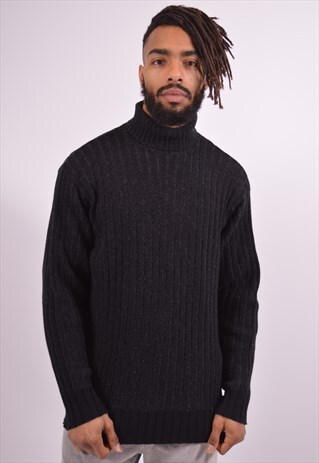 CALVIN KLEIN MENS VINTAGE JUMPER SWEATER XL BLACK 90S