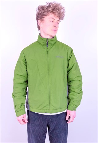 VINTAGE TIMBERLAND FLEECE LINED JACKET IN GREEN MEDIUM