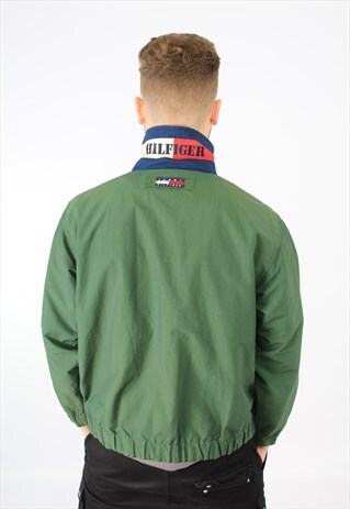 TOMMY HILFIGER NECK SPELLOUT VINTAGE SAILING JACKET