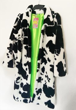 Cow print midi jacket 