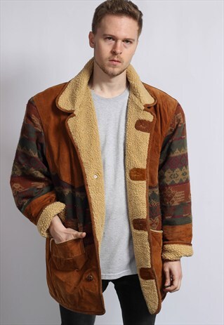VINTAGE AZTEC SHERPA JACKET