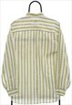 VINTAGE EK WHITE STRIPED LONG SLEEVED SHIRT WOMENS