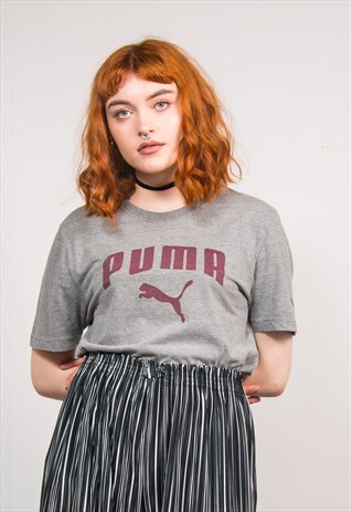 90'S VINTAGE GREY PUMA T-SHIRT