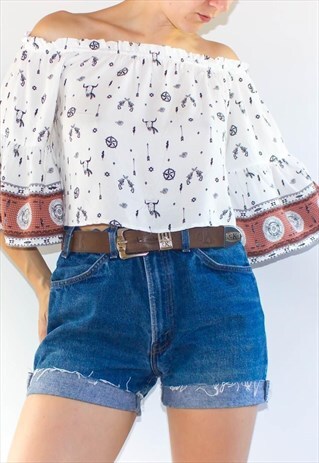 VINTAGE 80'S HIGH WAIST BLUE LEVI SHORTS
