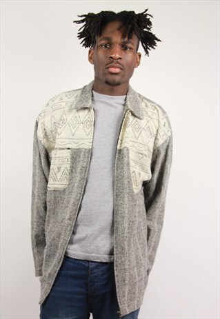 VINTAGE NAVAJO ZIP UP SHIRT