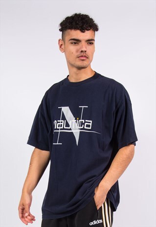 VINTAGE 90'S NAUTICA T-SHIRT LOGO PRINT
