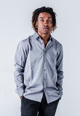 VINTAGE Y2K HUGO BOSS LONGSLEEVE SHIRT IN GREY