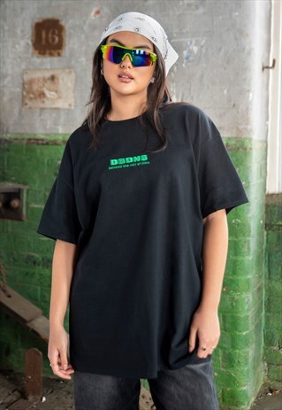 SHORT SLEEVED T-SHIRT IN BLACK DBDNS LOGO EMBROIDERY