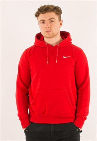 VINTAGE RED NIKE HOODIE PULLOVER LARGE