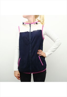 Tommy Hilfiger - Blue and White Padded Gilet Vest with Hood 